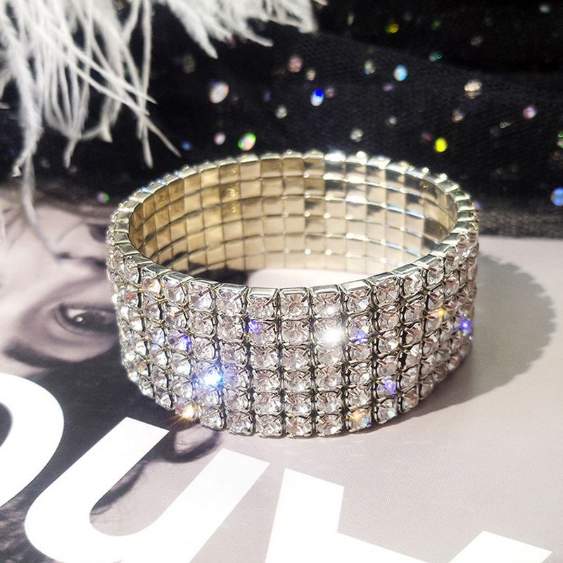 elastic rhinestone bracelet