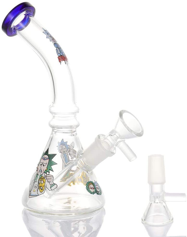 2020 Horns Bee Straight Tube Cartoon Image Pattern Handmade Glass