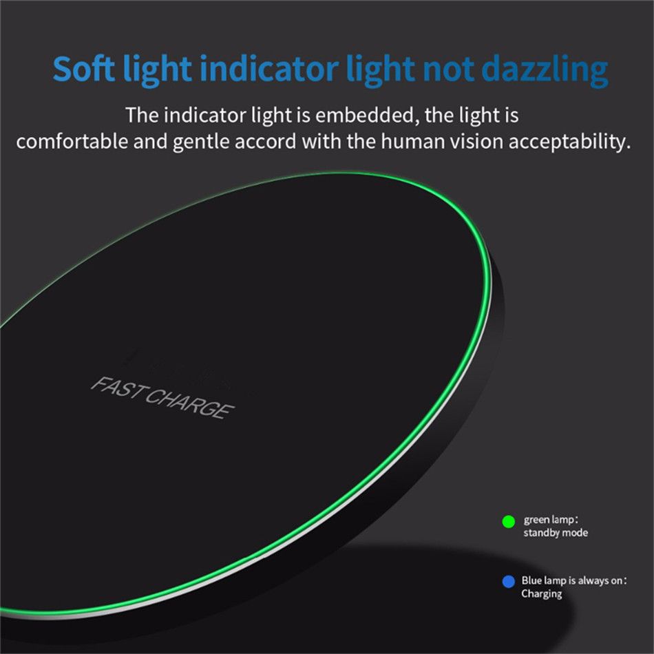 2020 Wireless Charger 10w Led Breathing Light Qi Fast Wireless Charging Pad For Iphone X Xs 8 Samsung Xiaomi From Itman 3 53 Dhgate Com