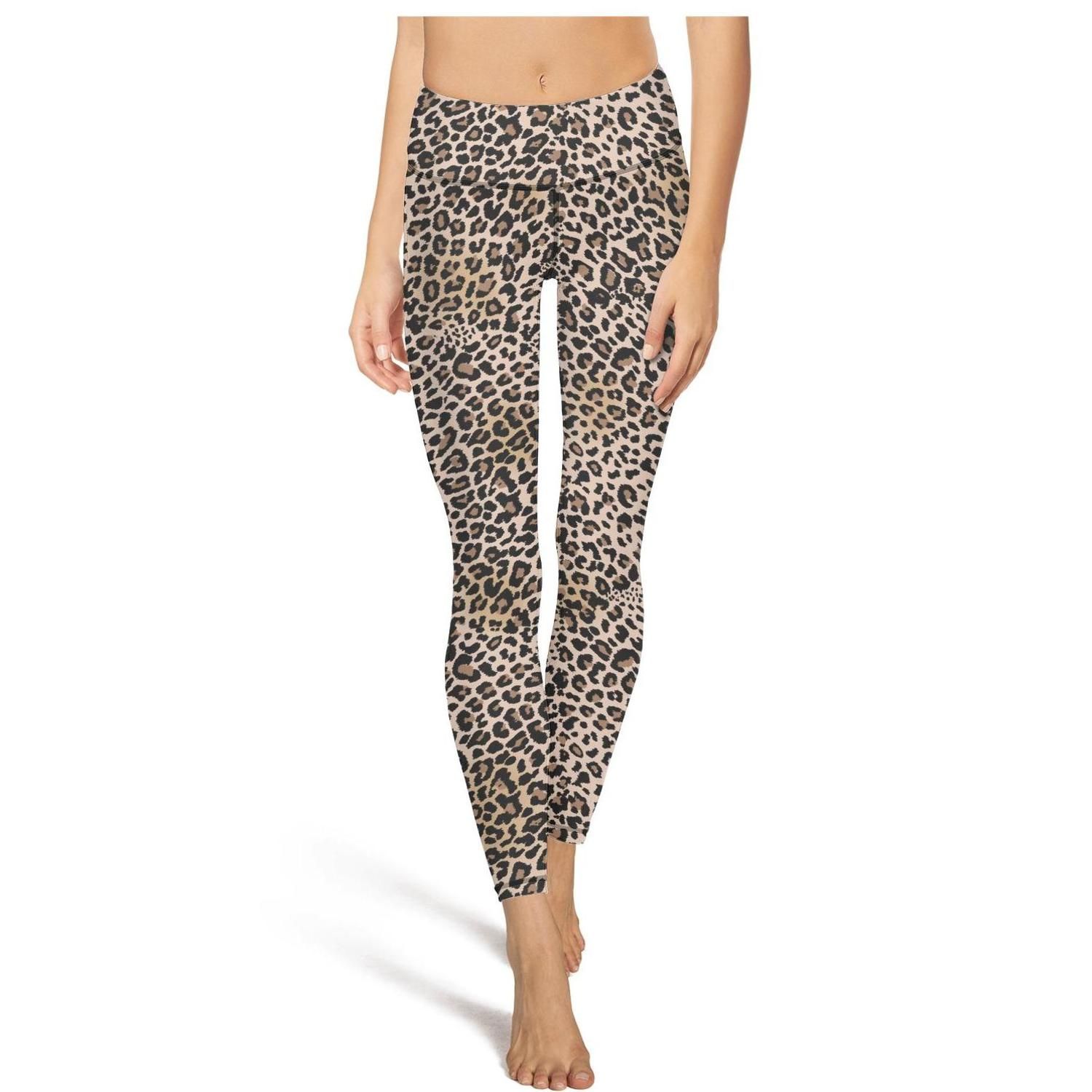 Compra Leopardo De La Impresión Del Guepardo Marrón Pantalones De Yoga De  La Vendimia De Mujeres De La Manera 90 Grados De Cuatro Vías Se Extienden  Informal Adecuado Para Correr Polainas Gris