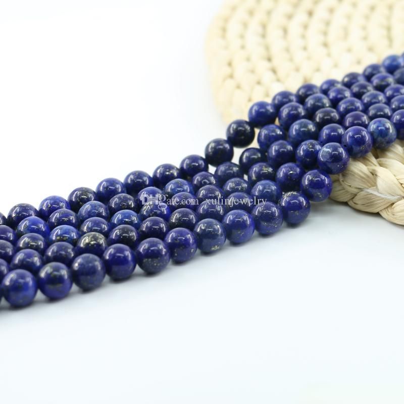 8MM Natural A Lapis Lazuli beads,15 inches per strand,Lapis Lazuli Smooth Round Loose beads wholesale supply,Diy beads