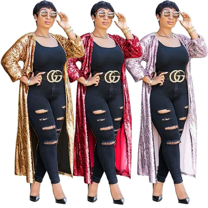 plus size sequin cardigan