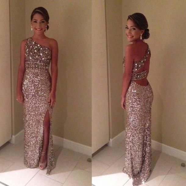floor length sparkly evening dresses