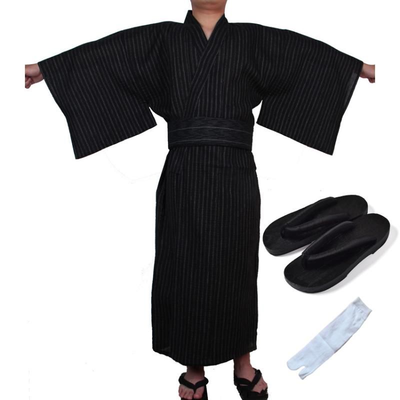 DEAR VANILLA Original Kleding Herenkleding Pyjamas & Badjassen Jurken Vintage Traditional Men Kimono & Haori Set Japanese Samurai Jacket  and Robe Ensemble dress Made in Japan MKE-023 