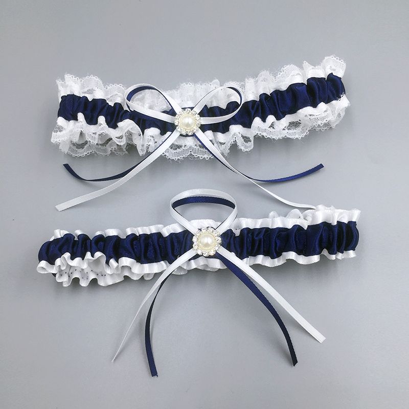 Compra Azul Marino De La Boda Ligas Para La Novia Fucsia Nupcial De Encaje  De La Boda De La Correa De La Liga Conjunto De Baile De La Liga De Liga 15