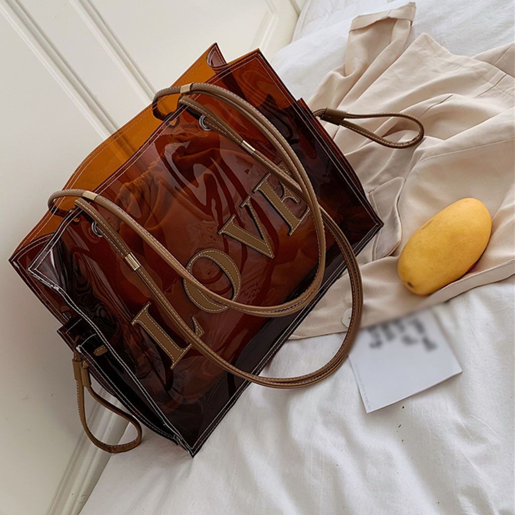 clear tote bags in store