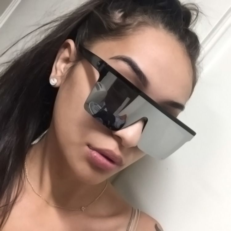 oversized square flat top sunglasses