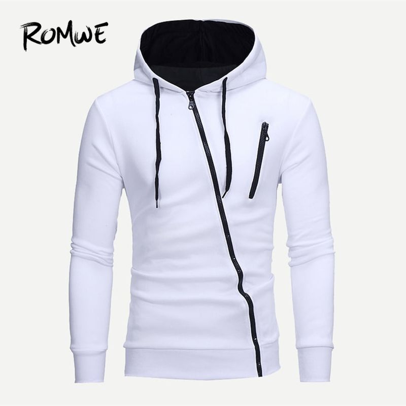 white zip up hoodie mens