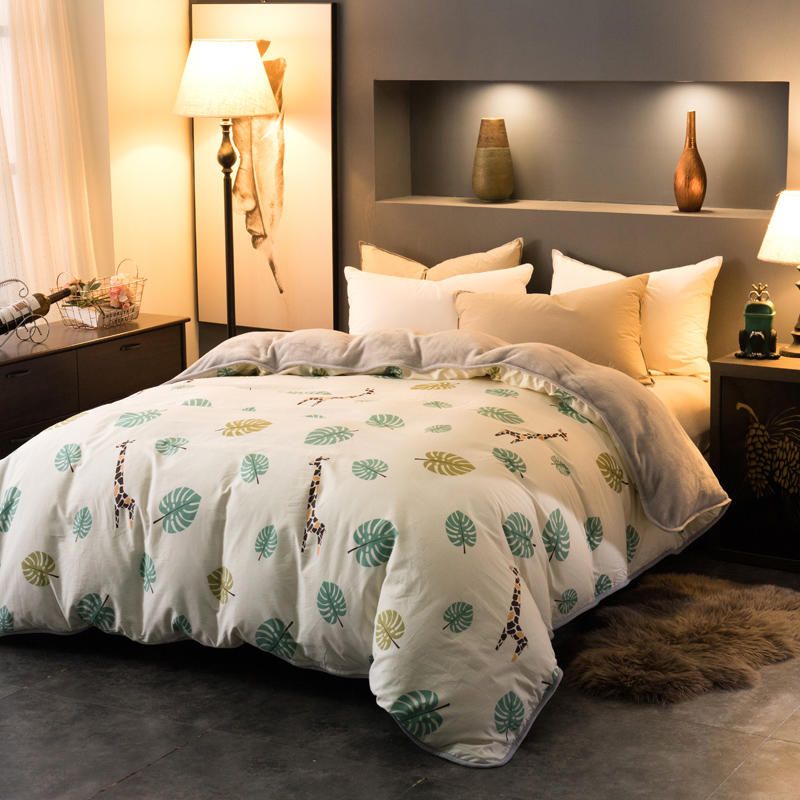 2020 Duvet Cover King Size 100 Cotton Flannel Multifunction Ab