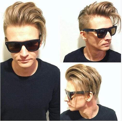 2019 Men Wig Mens Hairpieces Straight Full Lace Toupee Brown