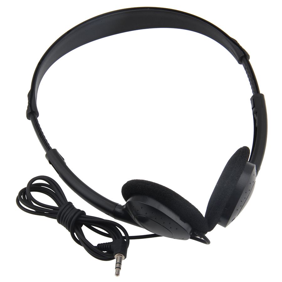 Black Earphones Wired Headphone Stereo 