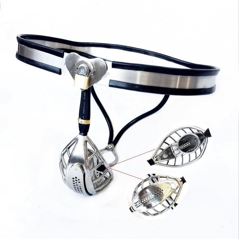 Male Stealth Chastity Belt Stainless Steel Chastity Cages Device Penis ...