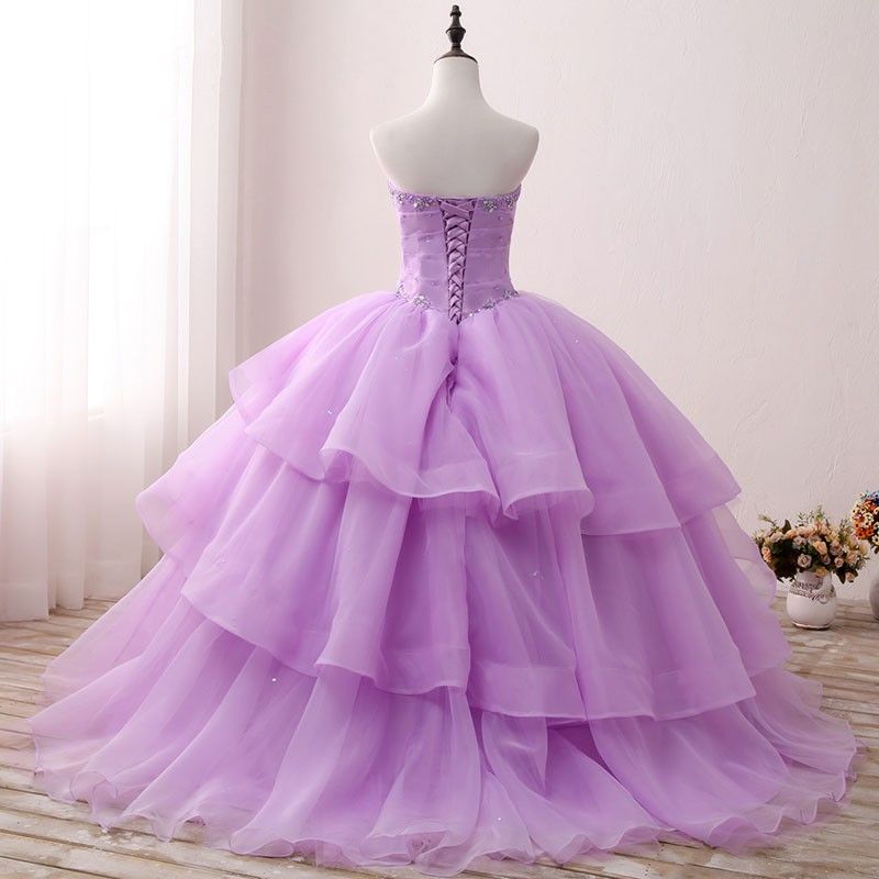 violet ball gown