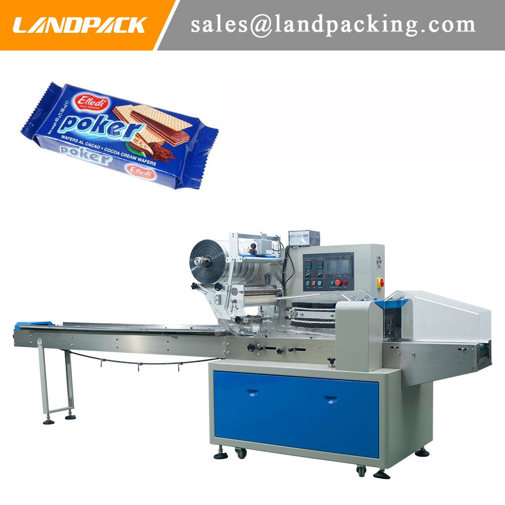 Wafer Cookie Tray Horizontal Flow Wrapper Packaging Machine Food Tray