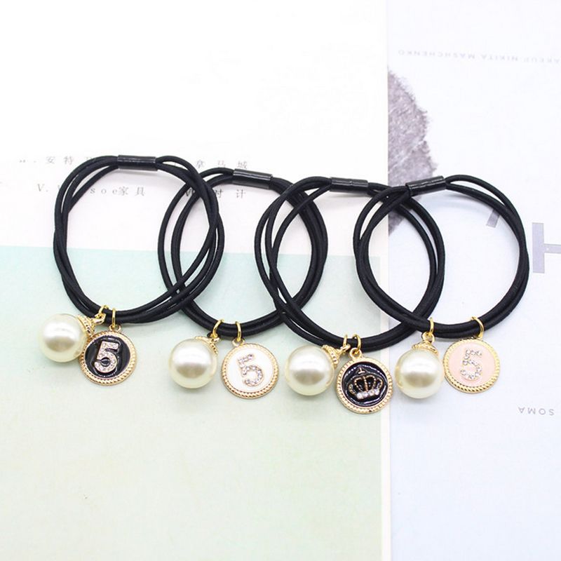 2019 New Arrival Luxury Hair Rubber Bands Pearl No5 Hair Rope