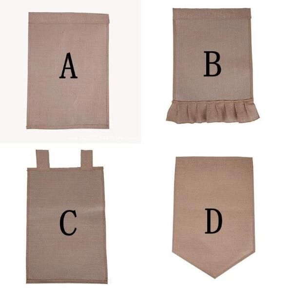 2019 Burlap Garden Flag 31x46 Diy Liene Yard Decorative Flags