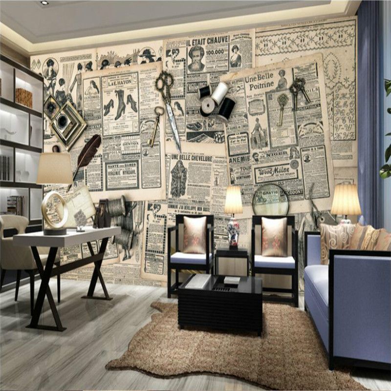 Acquistare Carta Da Parati Personalizzata 3d Wallsretro Giornale Carta Da Parati 3d Sfondo Pittura Murale Sfondi Home Improvement Decorare Foto Wallpaper 3d Economico Consegna Veloce E Qualita It Dhgate