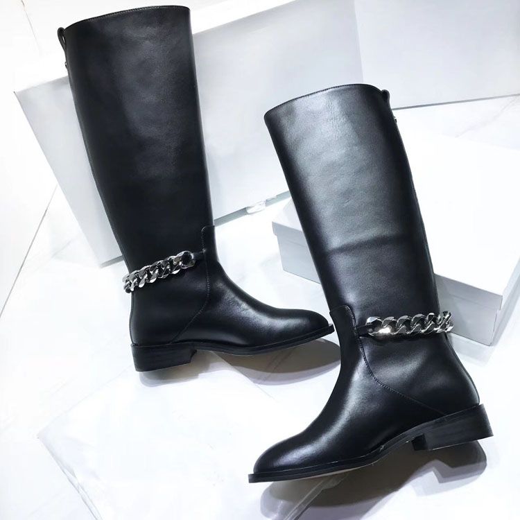 leather knee high walking boots