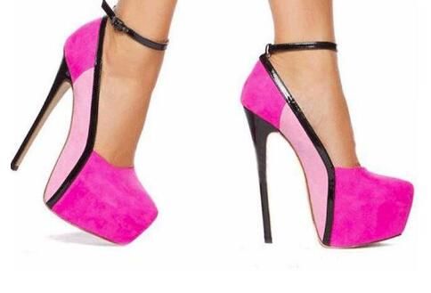 hot pink high heels