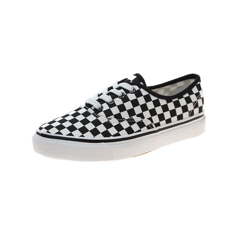 black and white checkered shoes womens