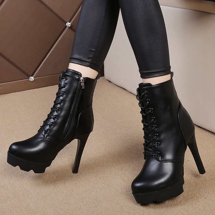 low stiletto heel boots