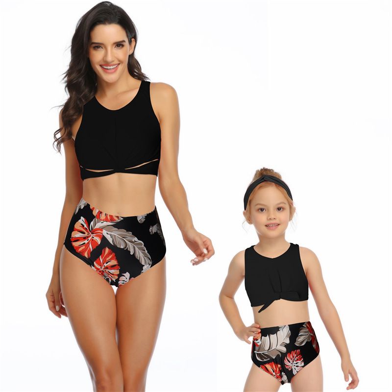 mommy and me high waisted bikini