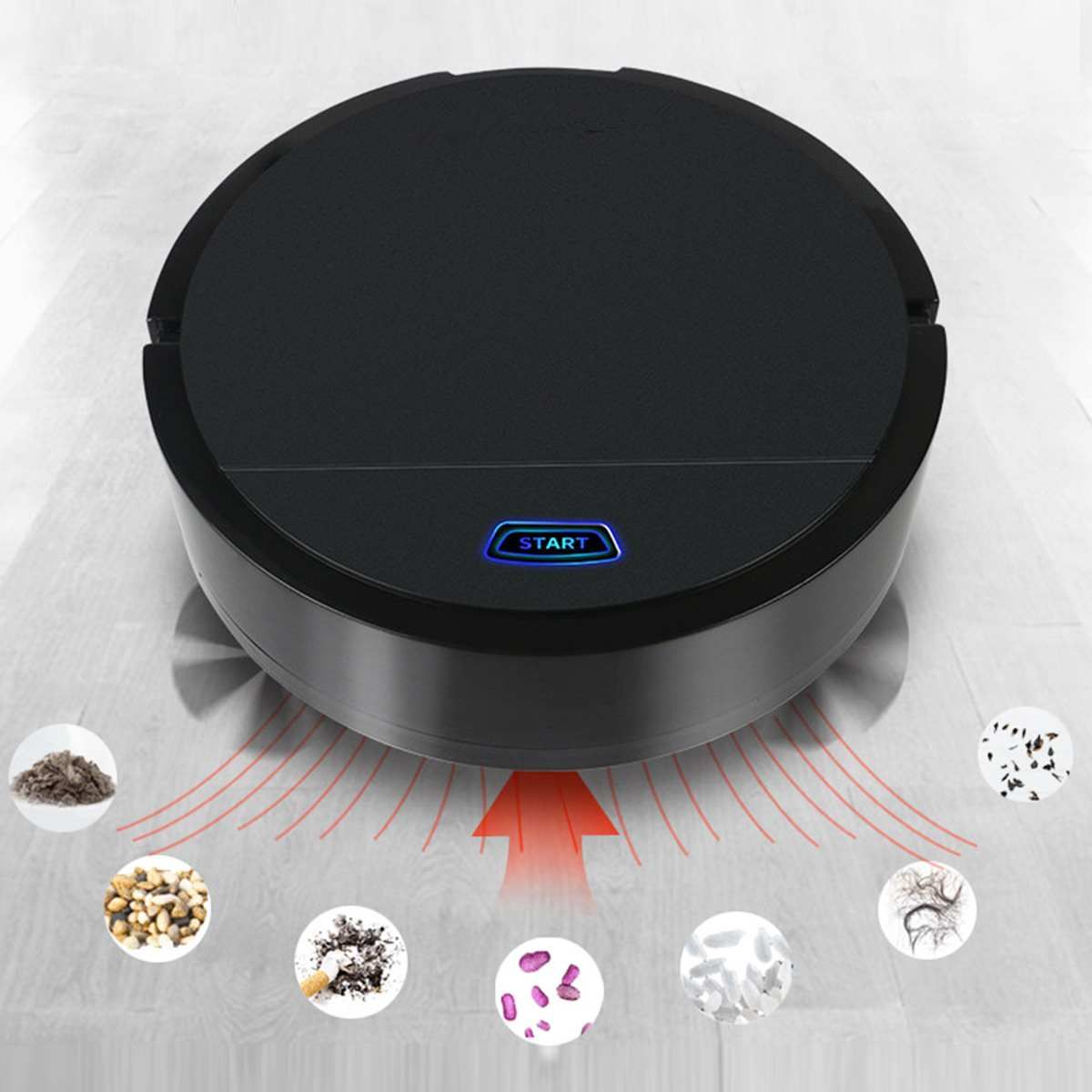 2019 New Home Automatic Intelligent Vacuuming Robot Usb Charging