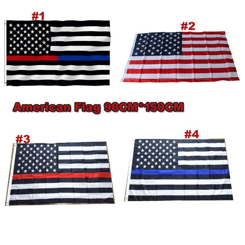 The USA Flags 3*5 Ft Flag Black White And Blue American 150x90cm United States