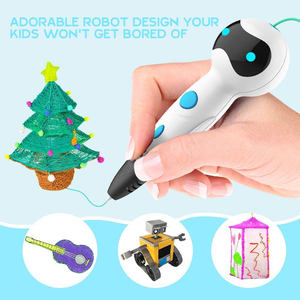 3D Pen First Robot 3D Drawing Printing Printer Pen with Voice Prompts For Kids 