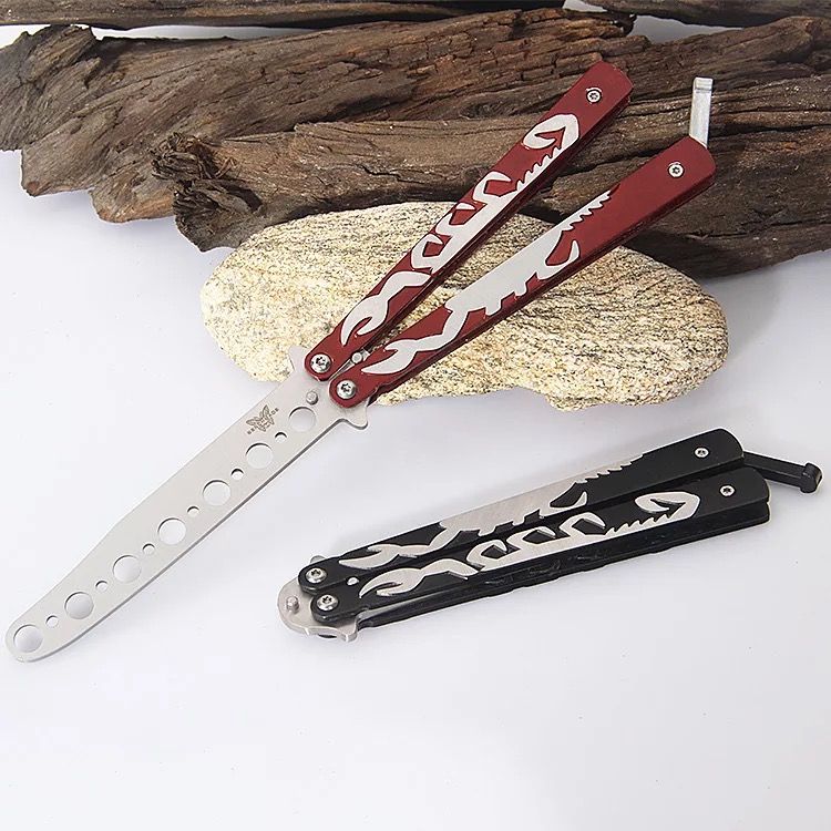 Wholesale Practice Butterfly Knife Not Sharp Stainless Steel Beginner