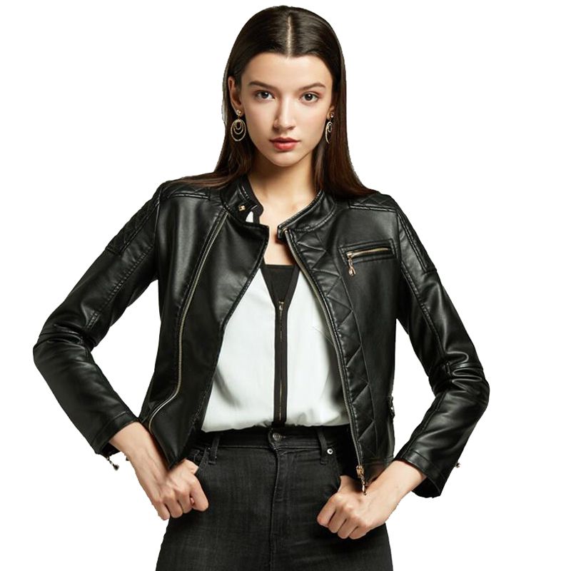 Compra Faid De Cuero Para Mujer Talla Grande 2021 Primavera Cuervas De  Otoño De Primavera Abrigo De Chaqueta Para Mujer Chaquetas Pequeñas Cortas  Delgadas Damas Ropa De Motocicleta Tops Barato | Entrega