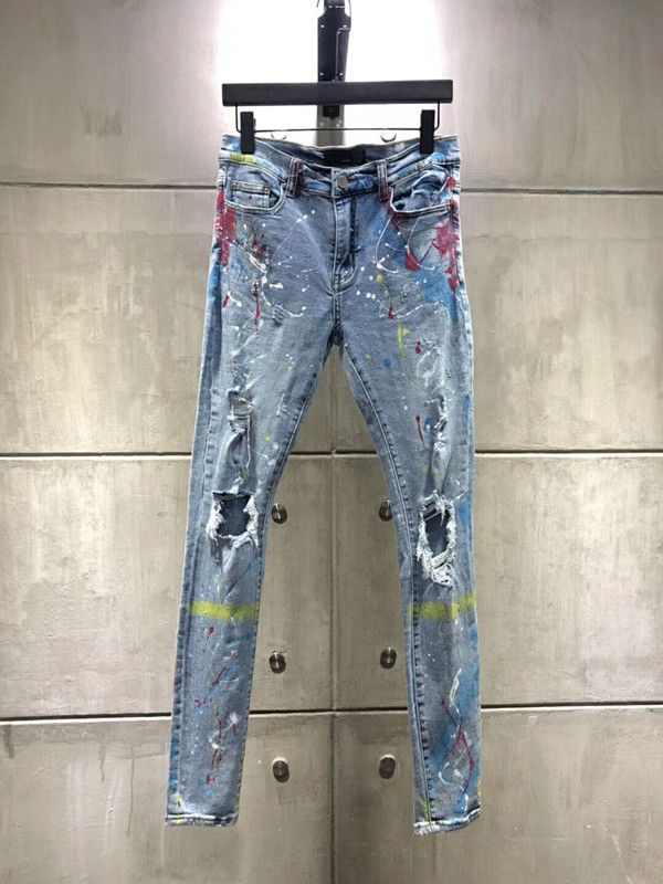 Satin Al 2019 En Kaliteli Erkek Jeans Denim Pantolon Ince Mavi Delik Kot Pantolon Biker Erkek Kot Pantolon Pantolon Fermuar Icin Tl475 9 Dhgate Comda