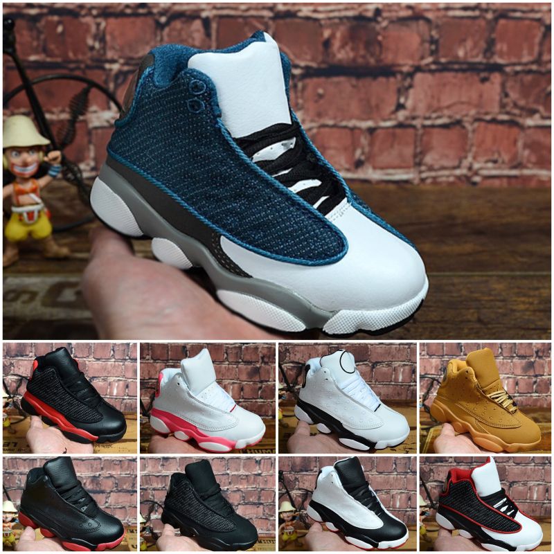 Acheter Pas Cher Nike Air Jordan 13 Retro Chaussures De Sport Rouge Retro  J13 13s Enfant En Bas Âge Bred Space Jam Enfants Basketball Sneaker Concord  Gamm Bleu New Born Baby Infantile