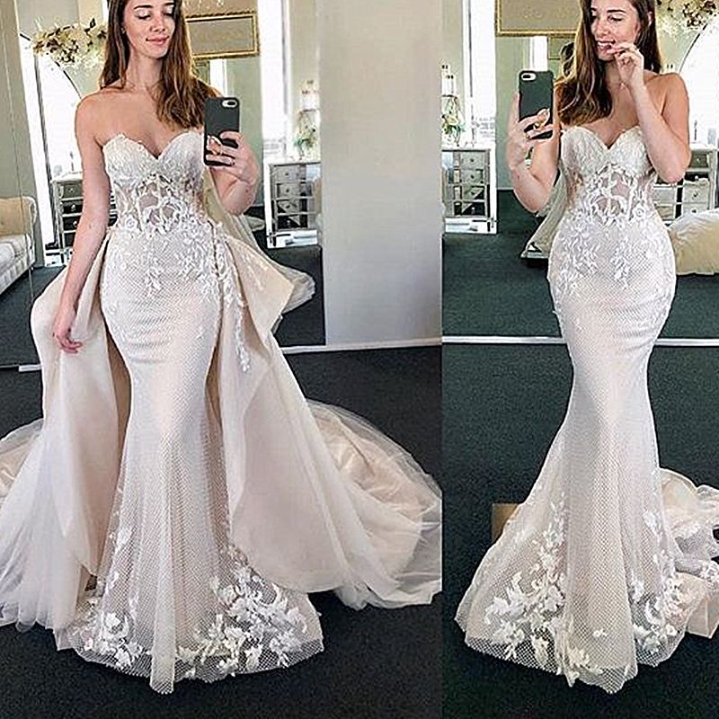 wedding dress with detachable skirt