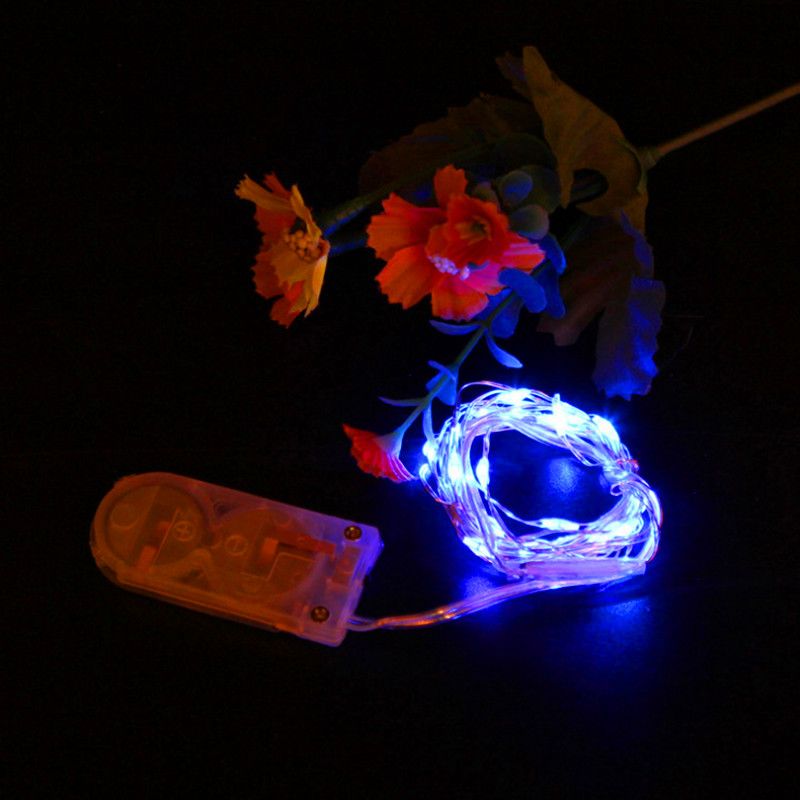 LED Copper Wire String Lights CR2032 Button Cell Battery Rice String