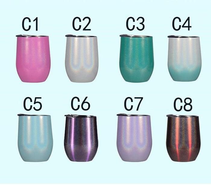 vasos de vino del arco iris (C1-C8)