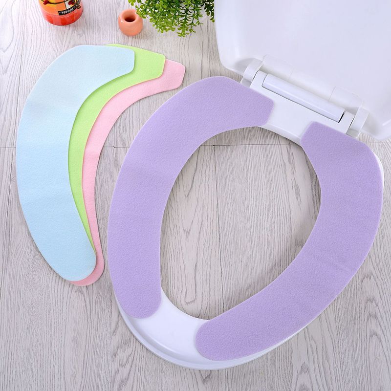 2020 New Washroom Warm Washable Health Sticky Toilet Mat Seat Cover Pad