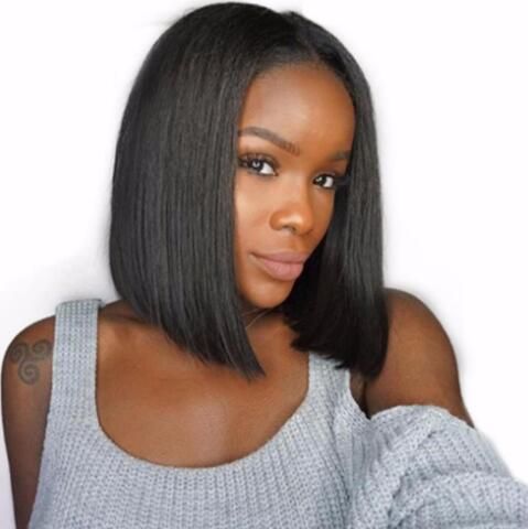 Bob Wigs For African American Women Virgin Peruvian Bob Cut Short