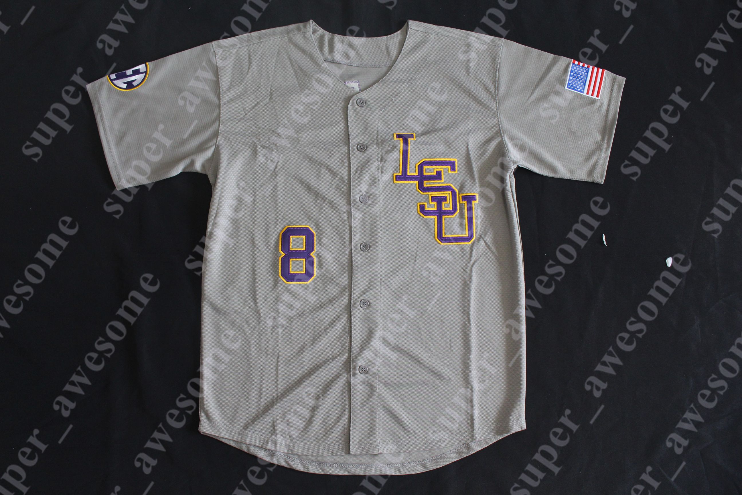 lsu pinstripe baseball jersey