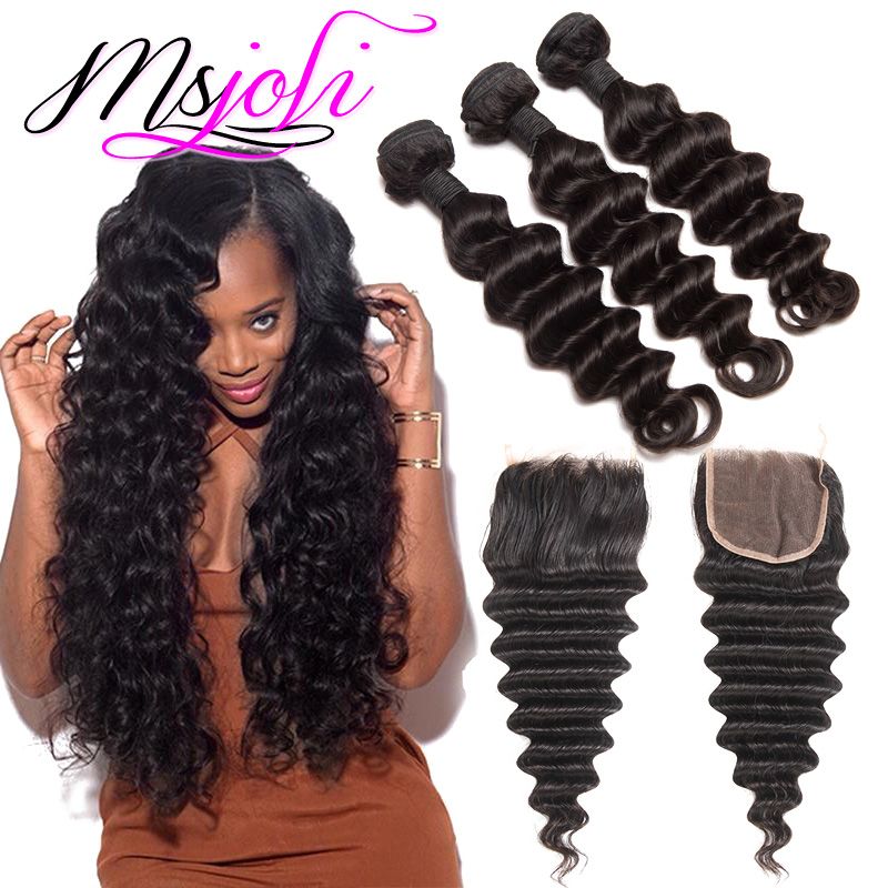 2020 Brazilian Virgin Hair Loose Deep Wave Weave Bundles Wet And