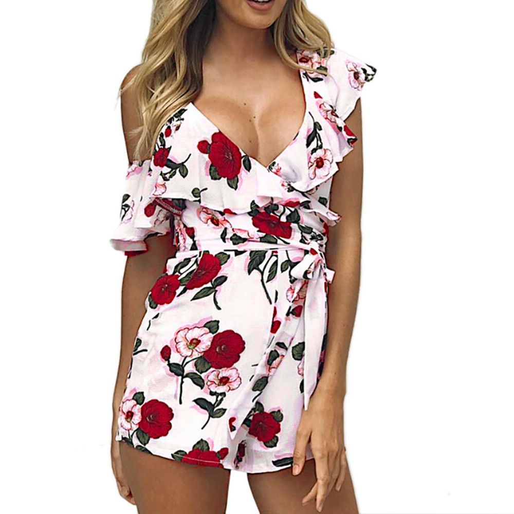 v neck playsuits
