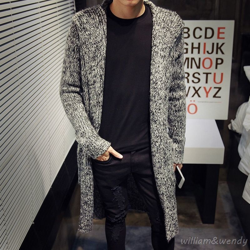 mens extra long sweaters
