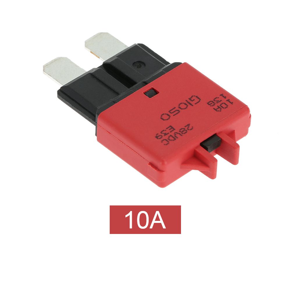 4 Pieces Fuse Circuit Breaker Manual Reset Mini Blade Car Truck 28V 10A+7.5A