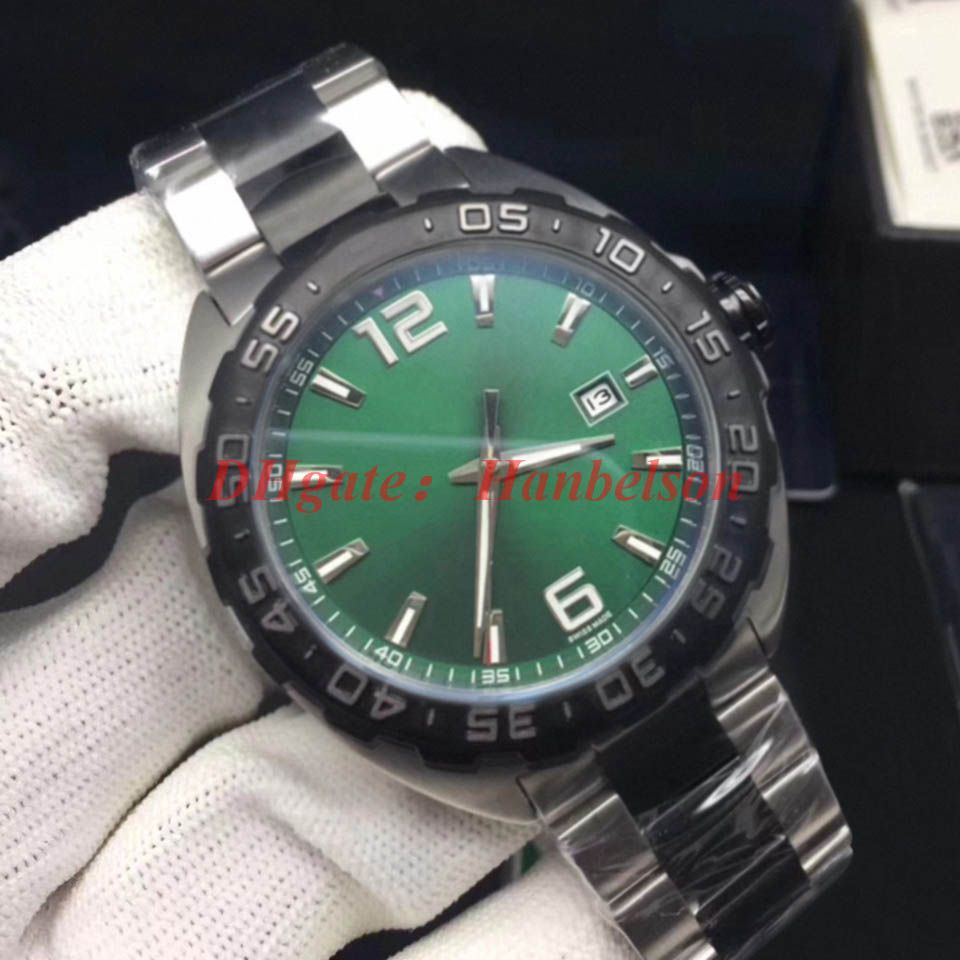 Two-tone steel strap (green dial)