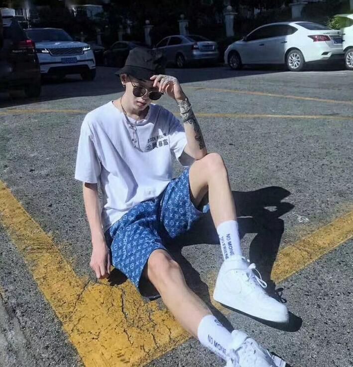 high top air force ones with shorts