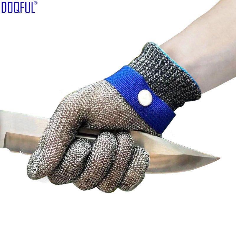 2020 316L Stainless Steel Wire Anti Knife Glove With Buckle Working