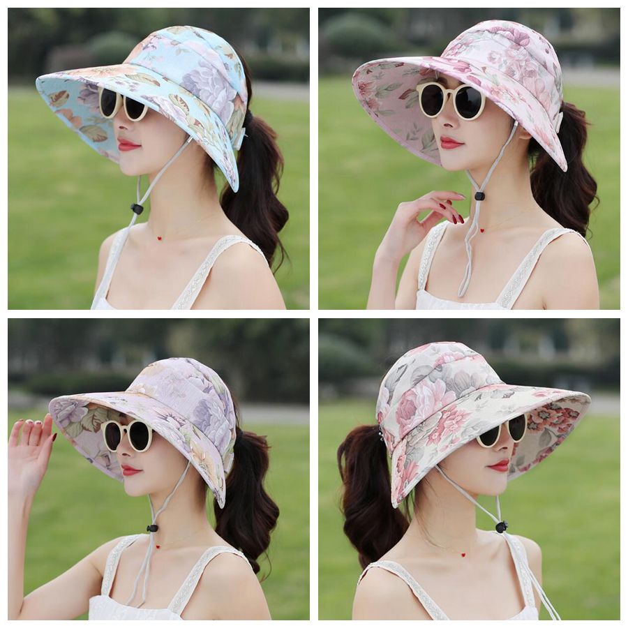 wide brim sun protection visor hat