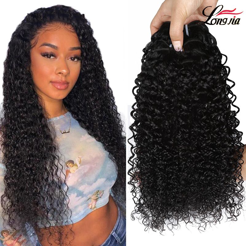 Peruvian kinky Curly Hair Bundles 100% Curly Weave Human Hair Natural Color  Non Remy Kinky Curly virgin Hair Extensions