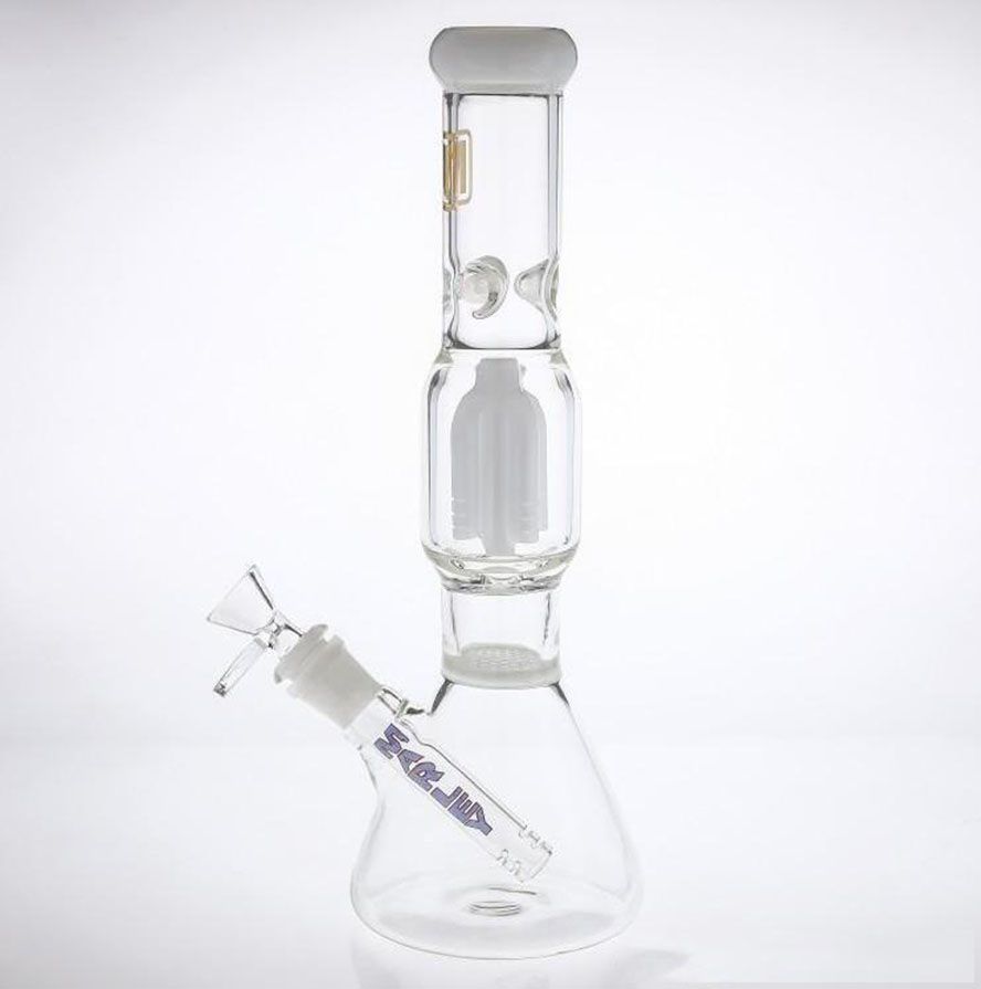 2021 M Logo Recycler Oil Rigs Glass Bongs Beaker Arm Tree Perc