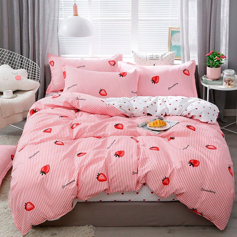 Cover Set Bed Cotton Linens Pillowcase Bedding Bed Set Bedding
